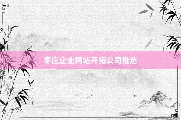 枣庄企业网站开拓公司推选
